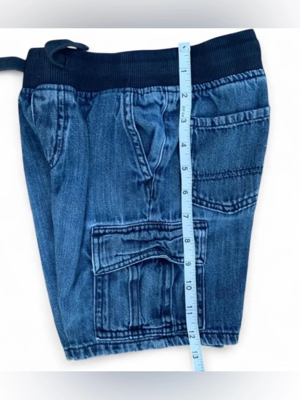 Gymboree Pull On Denim Cargo Shorts with Elastic Waistband